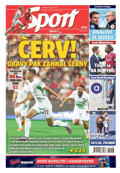 E-magazín Sport - 06.09.2025 - CZECH NEWS CENTER a. s.