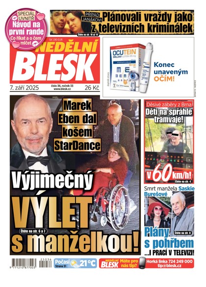 E-magazín NEDĚLNÍ BLESK - 07.09.2025 - CZECH NEWS CENTER a. s.