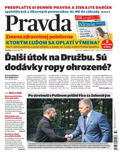 E-magazín Denník Pravda 8. 9. 2025 - OUR MEDIA SR a. s.