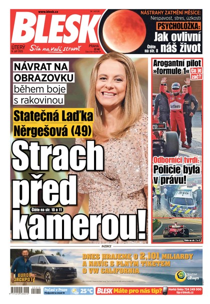 E-magazín Blesk - 09.09.2025 - CZECH NEWS CENTER a. s.