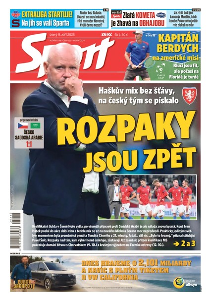 E-magazín Sport - 09.09.2025 - CZECH NEWS CENTER a. s.