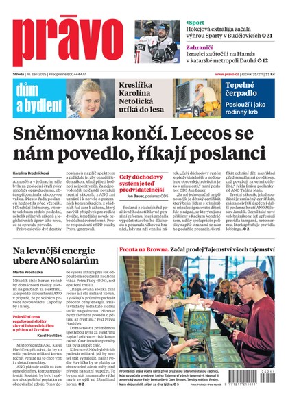 E-magazín Deník Právo - 10.9.2025 - Borgis, a.s.