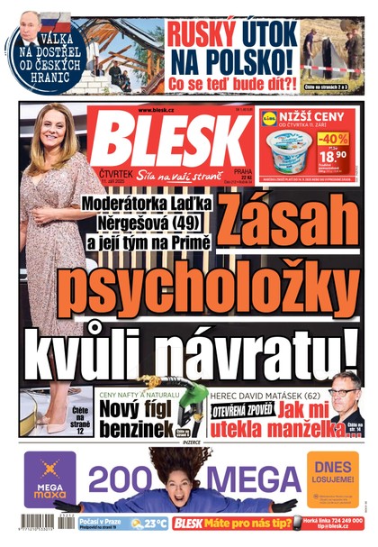 E-magazín Blesk - 11.09.2025 - CZECH NEWS CENTER a. s.