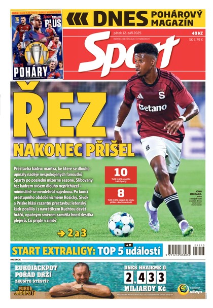 E-magazín Sport - 12.09.2025 - CZECH NEWS CENTER a. s.