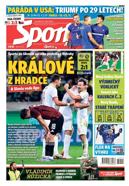 E-magazín Sport - 15.09.2025 - CZECH NEWS CENTER a. s.
