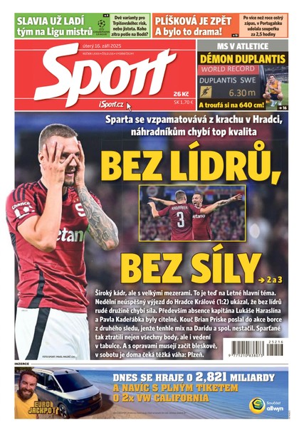 E-magazín Sport - 16.09.2025 - CZECH NEWS CENTER a. s.