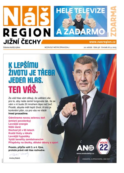 E-magazín Náš Region - Jižní Čechy 38/2025 - A 11 s.r.o.