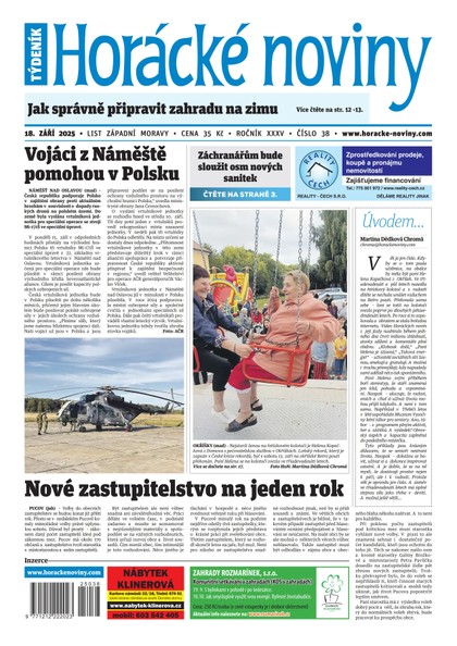 E-magazín Horácké noviny 38/2025 - Horácké noviny