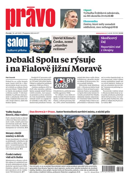 E-magazín Deník Právo - 18.9.2025 - Borgis, a.s.