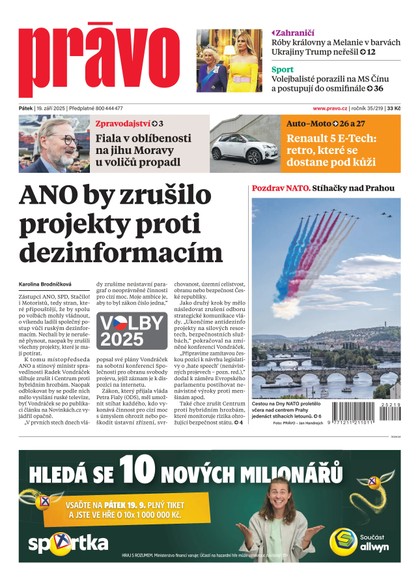 E-magazín Deník Právo - 19.9.2025 - Borgis, a.s.