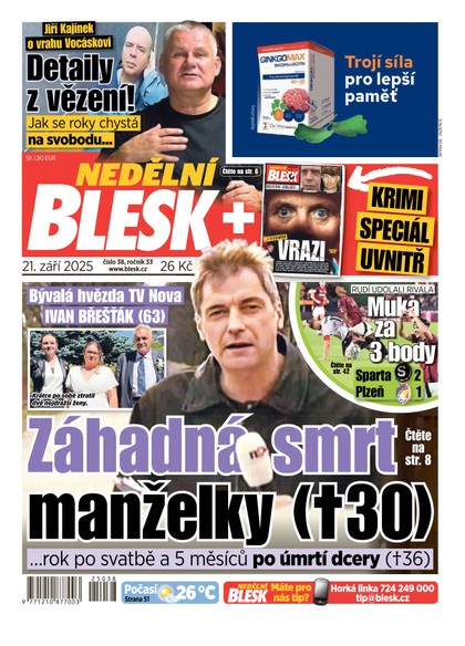 E-magazín NEDĚLNÍ BLESK - 21.09.2025 - CZECH NEWS CENTER a. s.