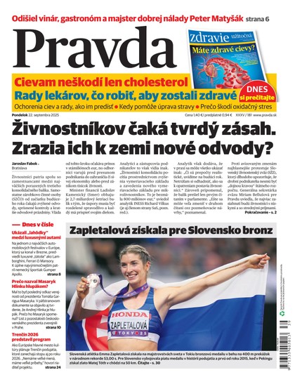 E-magazín Denník Pravda 22.9. 2025 - OUR MEDIA SR a. s.