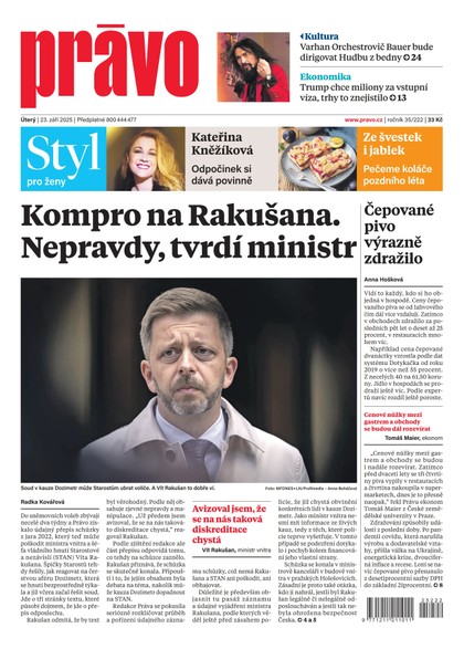 E-magazín Deník Právo - 23.9.2025 - Borgis, a.s.