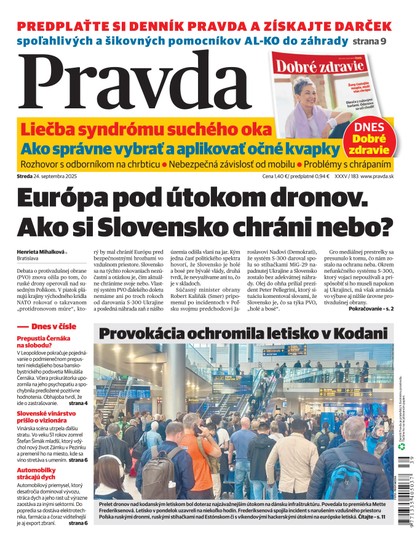 E-magazín Denník Pravda 24. 09. 2025 - OUR MEDIA SR a. s.
