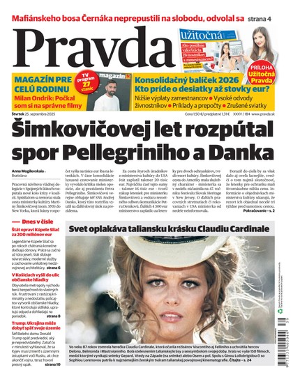 E-magazín Denník Pravda 25. 9. 2025 - OUR MEDIA SR a. s.