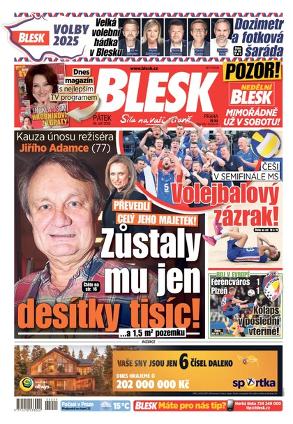 E-magazín Blesk - 26.09.2025 - CZECH NEWS CENTER a. s.
