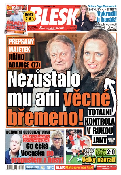 E-magazín Blesk - 27.09.2025 - CZECH NEWS CENTER a. s.