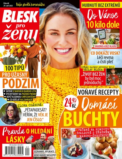 E-magazín BLESK PRO ŽENY - 40/2025 - CZECH NEWS CENTER a. s.