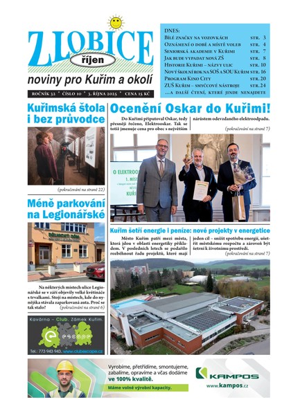 E-magazín Zlobice noviny pro Kuřim a okolí 10/2025 - Noviny Zlobice