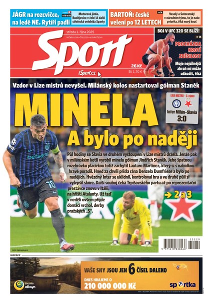 E-magazín Sport - 01.10.2025 - CZECH NEWS CENTER a. s.