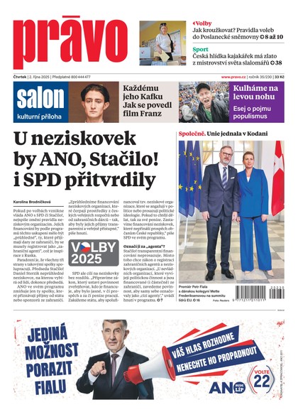 E-magazín Deník Právo - 2.10.2025 - Borgis, a.s.