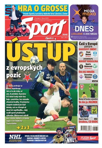 E-magazín Sport - 02.10.2025 - CZECH NEWS CENTER a. s.