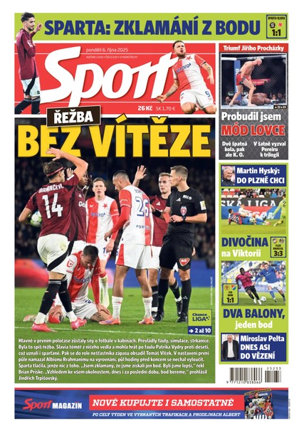 E-magazín Sport - 06.10.2025 - CZECH NEWS CENTER a. s.