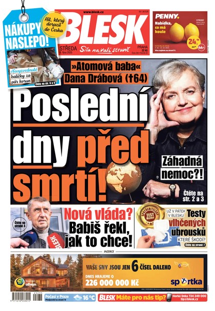 E-magazín Blesk - 08.10.2025 - CZECH NEWS CENTER a. s.