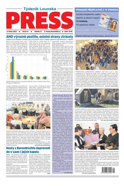 E-magazín Lounský Press 41/25 - Ohře Media