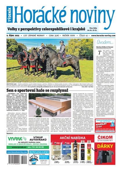 E-magazín Horácké noviny 41/2025 - Horácké noviny