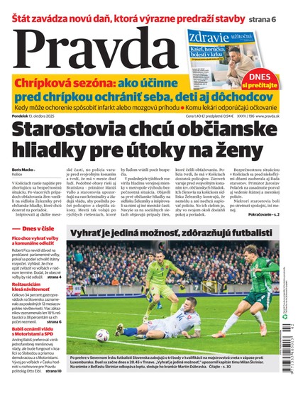 E-magazín Denník Pravda 13. 10. 2025 - OUR MEDIA SR a. s.