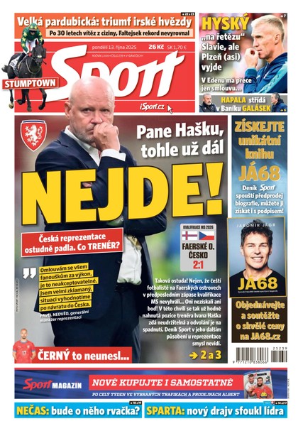 E-magazín Sport - 13.10.2025 - CZECH NEWS CENTER a. s.