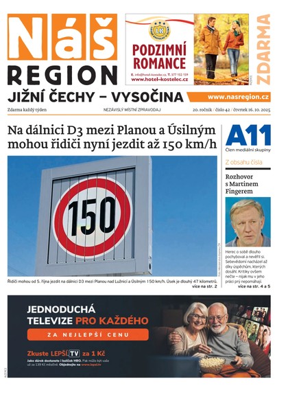 E-magazín Náš Region - Jižní Čechy 42/2025 - A 11 s.r.o.