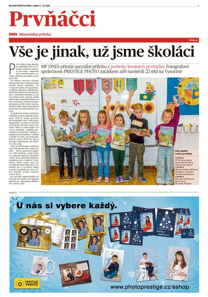 E-magazín Prvňáčci Vysočina - 17.10.2025 - MAFRA, a.s.