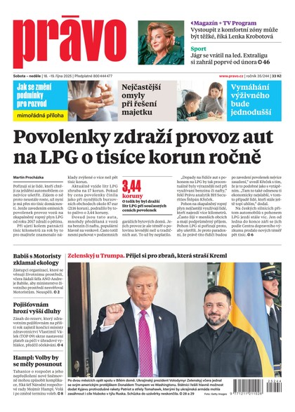 E-magazín Deník Právo - 18.10.2025 - Borgis, a.s.