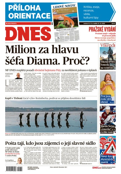 E-magazín MF DNES - 18.10.2025 - MAFRA, a.s.