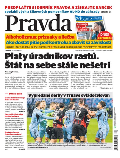 E-magazín Denník Pravda 20. 10. 2025 - OUR MEDIA SR a. s.