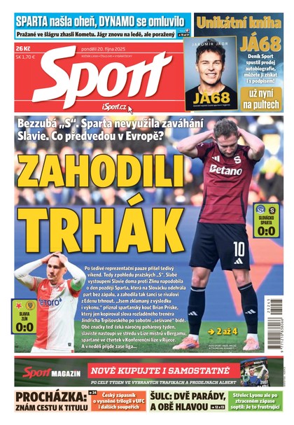 E-magazín Sport - 20.10.2025 - CZECH NEWS CENTER a. s.