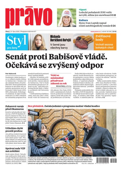 E-magazín Deník Právo - 21.10.2025 - Borgis, a.s.