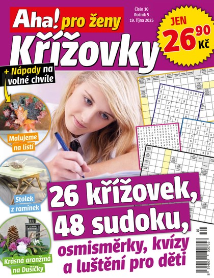 E-magazín Aha! pro ženy křížovky 10/2025 - CZECH NEWS CENTER a. s.