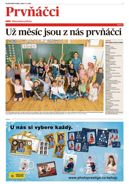 E-magazín Prvňáčci Severní Čechy - 17.10.2025 - MAFRA, a.s.