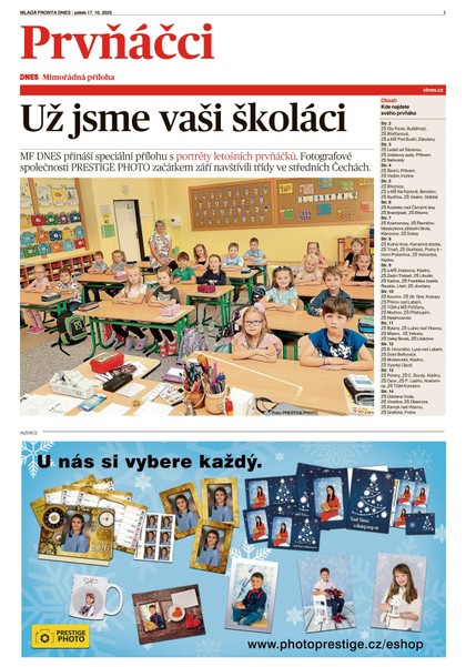 E-magazín Prvňáčci Střední Čechy - 17.10.2025 - MAFRA, a.s.