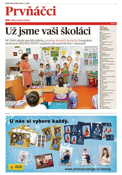 E-magazín Prvňáčci Praha - 17.10.2025 - MAFRA, a.s.