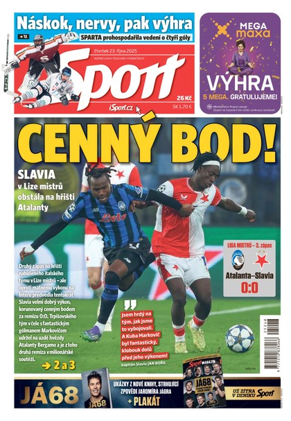 E-magazín Sport - 23.10.2025 - CZECH NEWS CENTER a. s.