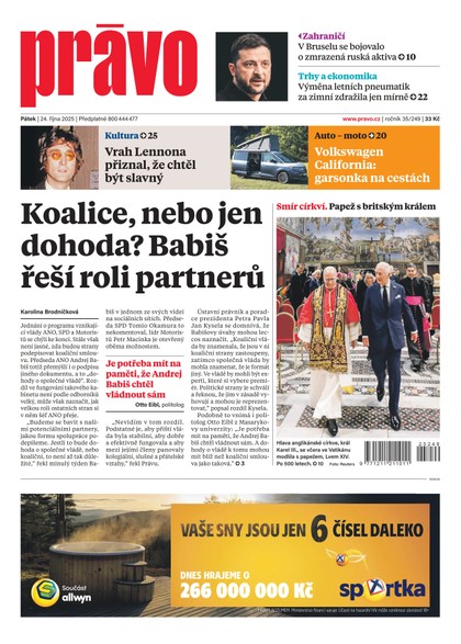 E-magazín Deník Právo - 24.10.2025 - Borgis, a.s.