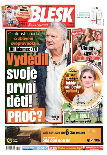 E-magazín Blesk - 24.10.2025 - CZECH NEWS CENTER a. s.