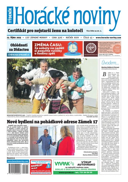E-magazín Horácké noviny 43/2025 - Horácké noviny