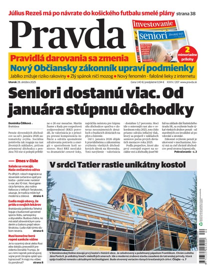 E-magazín Denník Pravda 28. 10. 2025 - OUR MEDIA SR a. s.