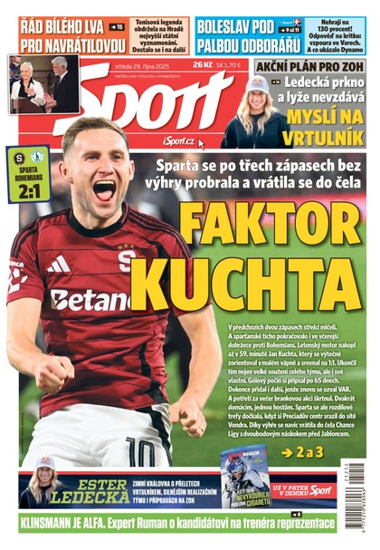 E-magazín Sport - 29.10.2025 - CZECH NEWS CENTER a. s.
