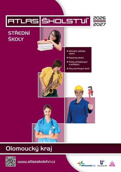 E-magazín Atlas školství – střední Atlas školství – střední školy - Olomoucký kraj 2026/2027 - P.F. art, spol. s r.o.
